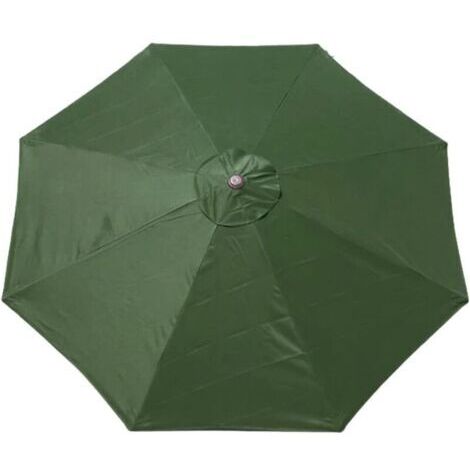 Toile de rechange pour parasol Ulisem - 8 baleines - 3 m - Imperméable - Résistant aux UV - Toile de rechange - Parasol (vert foncé) (1/3)