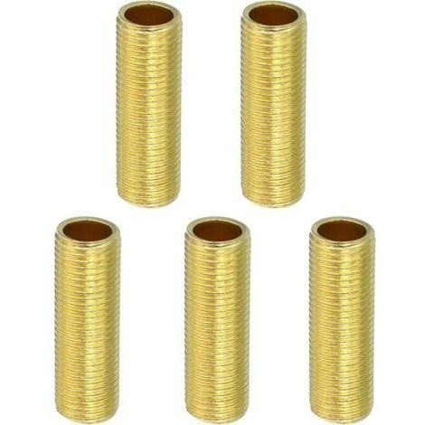 M10 Fin Filetage Lampe Tuyau, 10 Paquet 30mm Fileté Creux Tube Adaptateur Laiton Coupleur Connecteur Tuyau Raccord (1/3)