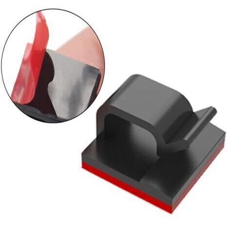 Clips de Câble Adhésif Cavalier Cable Electrique Clips Rangement de Câble Clips Câbles Adhésif 3M Durables Rangement de Cordon Serre-Câbles pour TV PC Ordinateur Portable Bureau Maison(100pcs) (1/4)