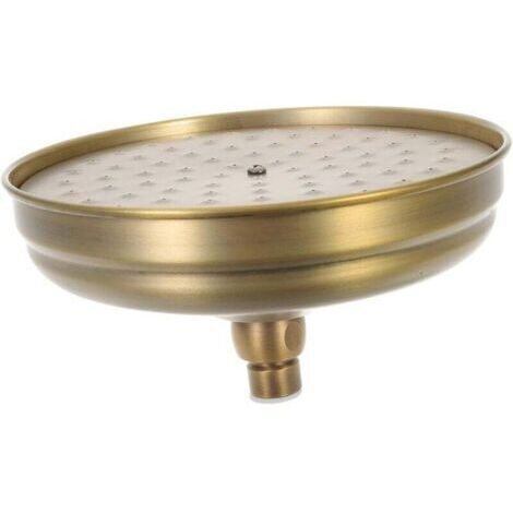 Laiton Antique Rond 8 Pouces Pommeau de Douche Accessoires de Salle de Bain Pommeau de Douche de Remplacement Pommeau Douche Large tête de Douche (Standard 1/2 pouce) (1/3)