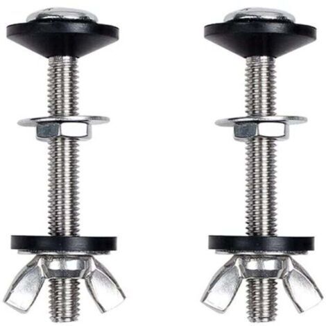 2 pcs Toilette Split réservoir d'eau vis de Fixation Accessoires Assis réservoir d'eau Fixation Connexion vis Toilette réservoir d'eau Accessoires d'installation,74mm (1/3)