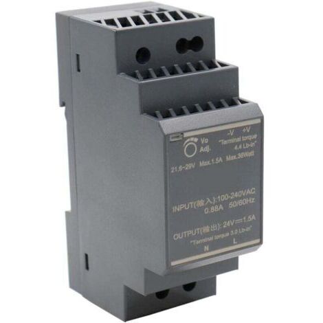 HDR-30-24 Bloc d'alimentation rail DIN 24 VDC 1,5 A 36 W (1/3)