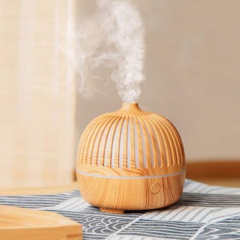 Diffuseur d'Huiles Essentielles 180ml, Humidificateur Ultrasonique Diffuseur Aromathérapie + 7 Couleurs Lumières LED,Diffuseur à Brume Fraîche, silencieux, Arrêt Automatique, pour la Maison, Yog (1/4)