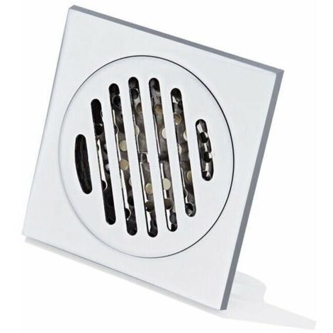 Grille Douche Anti Cheveux Siphon De Sol en Acier Inoxydable épais Drain De Carré Starlight 100 x 100mm