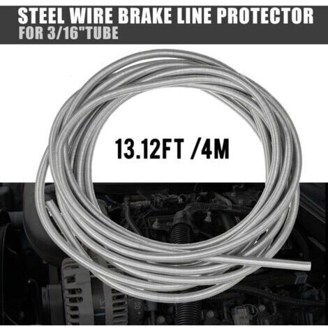 4 mètres de protection de ligne de frein en acier inoxydable pour tubes 3/16 (1/3)