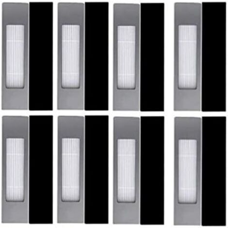 Lot de filtres de rechange pour aspirateur Ecovacs Deebot OZMO 920 950 T5 T8 AIVI (couleur : noir et blanc)