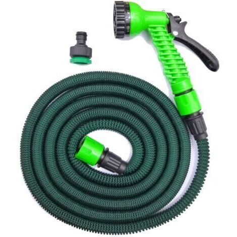 Tubo da giardino, 7 funzioni, espandibile telescopico con pistola, ultra resistente in poliestere durable hose, dimensioni: da 2,5mt fino a 7,5mt