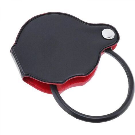 Loupe grossissement x 8 modes Loupe avec mini Loupe mains anti-rayures Housse de protection en simili-cuir 50 mm pliable Loupe de lecture pour Lecture Kleine Artisanat d'inspection timbres (1/5)