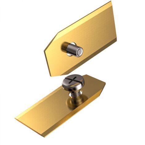 45 lames de rechange pour tondeuse à gazon en alliage de titane, deux fois plus tranchantes, durables et augmentent l'efficacité du désherbage