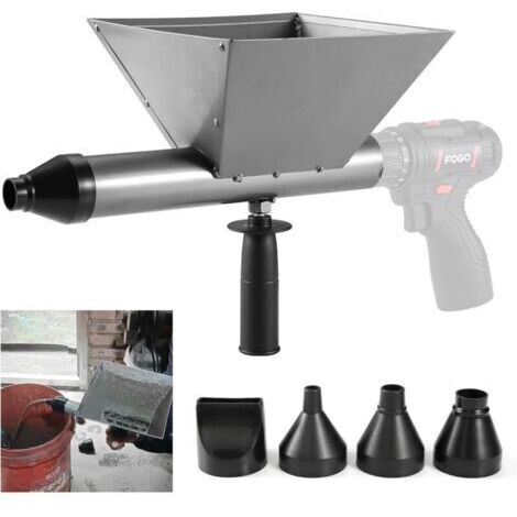 Pistolet extrudeur, pistolet à mortier électrique rapide et efficace avec 4 buses, outil de finition pour les chantiers de construction