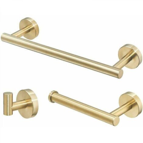 Accessoires de salle de bain dorés ensemble de barres d'accessoires porte-serviettes porte-anneau Rails pour salles de bains (1/5)