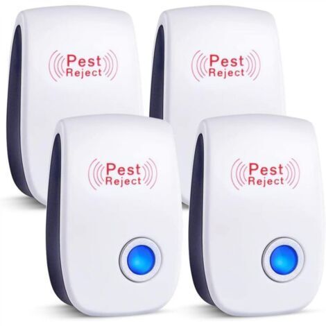 Répulsif Ultrason Anti-Rongeurs Insectes,Repulsif Moustique,Repulsif Anti Mouches Electrique Appareil Répulsif Souris Interieur,Moustique,Cafard,Fourmi,Araignée,100% Inoffensif (4 Paquets) (1/5)