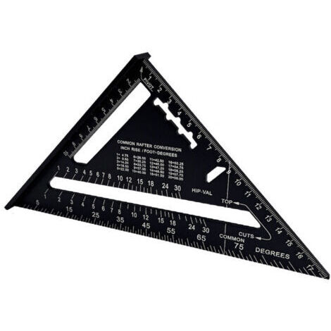 Équerre de coupe Tectonal Cutter métrique 7 pouces en alliage d'aluminium, rapporteur d'angle. (1/5)