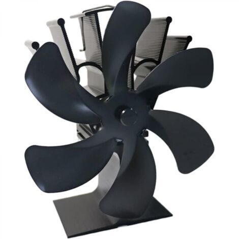 Ventilateur silencieux à 6 pales pour poêles à bois, à gaz, à granulés, à bois ou à bûches, démarrage à 50 °C / 122 °F (1/5)