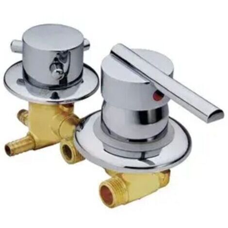 Robinetterie de douche rétro de luxe F/S en cuivre, mitigeur de douche, entrée d'eau à 2 voies, sortie d'eau à 2/3/4/5 voies, accessoires de robinetterie de douche (1/3)