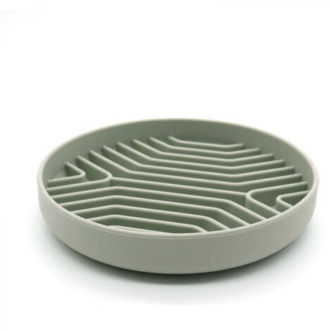Gamelle verte anti-glouton, 19,8 x 19,8 cm, anti-basculement, avec ventouse, gamelle pour nourriture pour chien, gamelle anti-glouton pour chiens. (1/5)