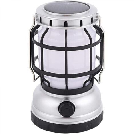 Lampe torche portable multifonctionnelle, argentée, 10,610,616,6 cm, lampe de pique-nique/camping en extérieur, lampe torche étanche. (1/5)