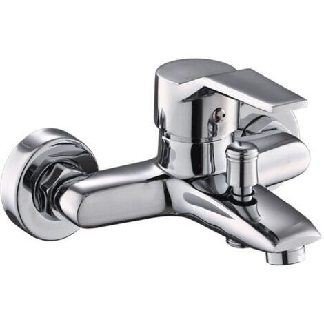 Robinet mitigeur de douche, mitigeur de douche mural, en cuivre, eau chaude et froide, en céramique, mitigeur de douche mural, mitigeur de douche à levier unique, robinet de douche (1/4)