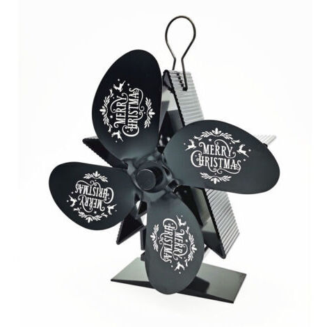 Ventilateur Poele à Bois 4 Pales Avec Thermomètre - Ventilateur Cheminée Alimenté à la Chaleur Ventilateur Silencieux avec Protection Contre le Surchauffe pour Poêle à Bois Cheminée Gaz Bûche Poêle à (1/5)
