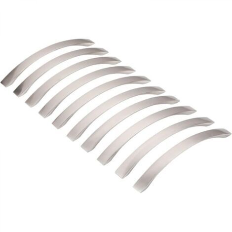 10 x Kitchen Cabinet Door Handles Cupboard Drawer Bedroom with Screws, Hole Distance 160 mm (1/5)