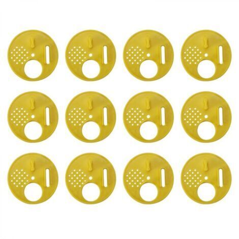 12 Pièces Disque 4 Positions en Plastique 6.8cm pour Apiculteur Apiculture Nucléi (1/5)