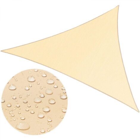 Voile d'ombrage, protection UV, protection solaire, facile à installer, (3mx3mx3m, beige) (1/5)
