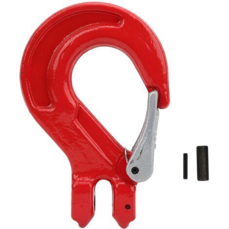 Crochet de levage à corne de chèvre de 2 tonnes avec loquet Crochet de grue en acier allié pour la construction de navires (1/5)