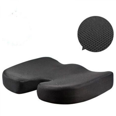 Coussin Chaise Bureau - Coussin Ergonomique et Orthopédique en Mousse à Mémoire de Forme – Noir, Large (1/5)