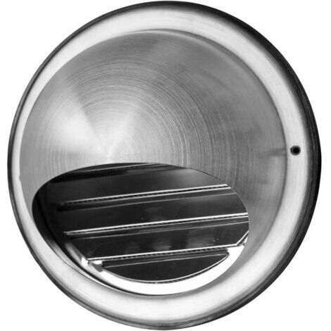 Grille d'Aération en Acier Inoxydable Rond avec Bouche Anti-insectes et Lamelles, Grille de Ventilation(100mm)pour Mur Extérieur, Idéal pour Salle de Bains, Climatiseurs, Cuisine