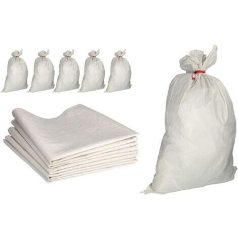 Sac à Gravat - Sacs en Polypropylène Alimentaire pour Cereale Chantier Riz et Grain, 5x Tissu PP 50X80 cm Agricole pour Charbon Stockage Ble Maïs Farine Sable et Déchets