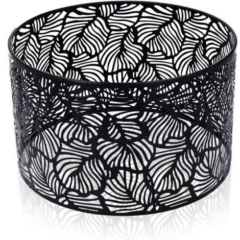 Abat-Jour pour Ampoules E14 E27 25 x 16 cm Noir Abat-Jour Tambour Universelle Moderne Lampe de Dissipation Thermique (1/5)