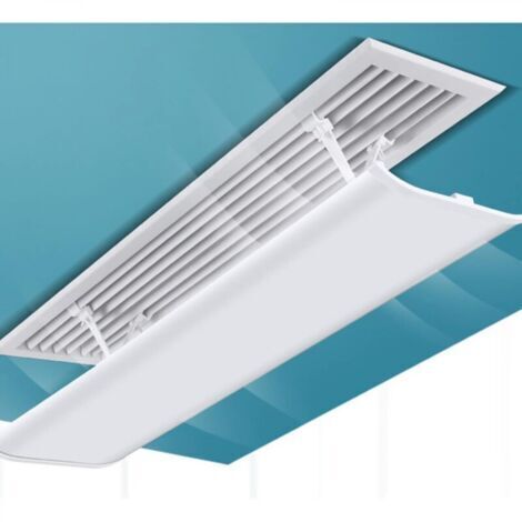 Déflecteur de vent pour climatisation centrale blanc 60 x 20 cm, 1 hotte de ventilation réglable, déflecteur de chauffage et de ventilation domestique (1/5)