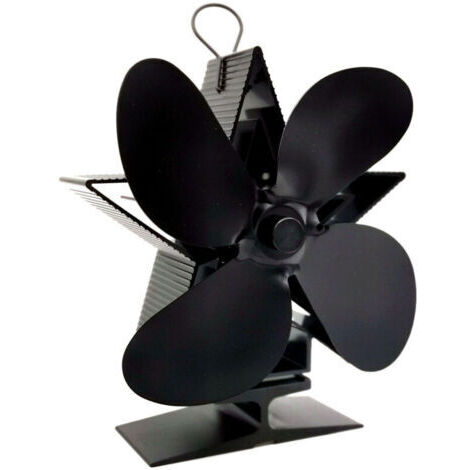 Ventilateur Poele à Bois 4 Pales Avec Thermomètre - Ventilateur Cheminée Alimenté à la Chaleur Ventilateur Silencieux avec Protection Contre le Surchauffe pour Poêle à Bois Cheminée Gaz Bûche Poêle à (1/5)