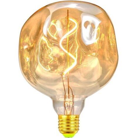 Ampoules LED vintage 4 W à intensité variable - Forme irrégulière - 220/240 V - Vis Edison E27 - Spécialité - Ampoule décorative antique (Pierre) (1/5)