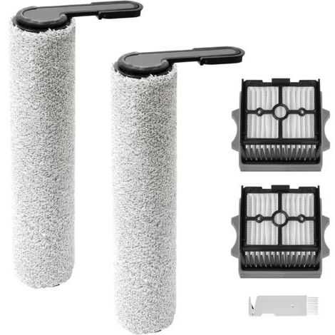 Rouleau Brosse de Rechange pour Tineco Floor One Stretch S6/Switch S6/S7 Stretch Ultra/S6 stretch lite/S9 Artist/i6 Stretch/i5 Stretch, Accessoires 2 Rouleaux, 2 Filtres,1 Brosse de Nettoyage