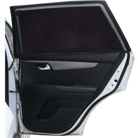 Pare Soleil Voiture Bébé, Protection UV Maximale pour Bébés Enfants et Animaux Domestiques Installation Facile 2 Pcs Pare-Soleil Compatibles avec la Plupart des Véhicule Noir (L)
