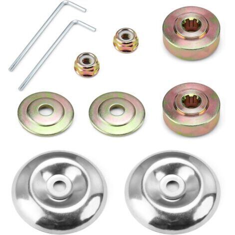 Pieces Detachees Debroussailleuse, 10 Pièces Pièces et Accessoires Tondeuses à Gazon, avec Plaque de Poussée et Couvercle de Protection, Piece Detachee Debroussailleuse, pour Tondeuse à Gazon