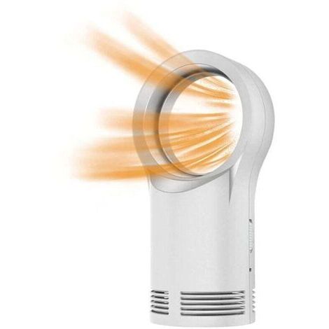 Radiateur soufflant, Radiateur soufflant salle de bain avec 1niveaux de puissance, y compris sécurité anti-renversement & protection contre la surchauffe, pour des pièces jusqu'à 20m²,Blanc (1/4)