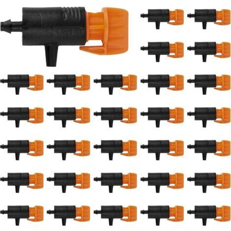 Lot de 60 Goutteurs D'irrigation Dispositifs D'arrosage des Plantes 0 à 200L émetteurs De Goutte à Goutte Réglables Micro Pulvérisation Débit D'eau Arroseur Système D'arrosage Goutte à Goutte Pièces (1/5)