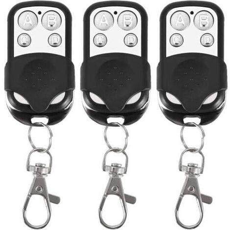 Lot de 3 télécommandes universelles, à Code Fixe, avec fréquence de 433,92 MHz, pour Portail Automatique (1/4)