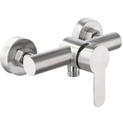Mitigeur de douche monocommande, robinet de douche mural en acier inoxydable 304, mitigeur de douche monocommande avec accessoires de montage, mitigeur de douche mural pour baignoire