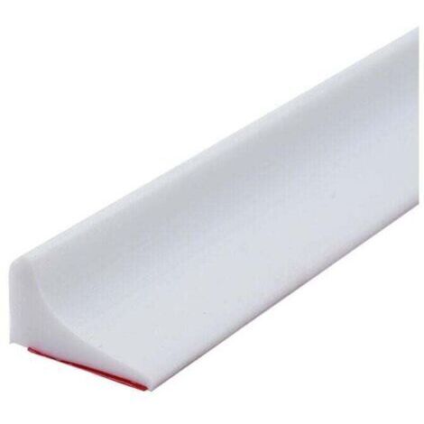 200CM Barriere De Douche Silicone,Barre De Seuil De Douche Anti Débordement Autocollant,Barrage Eau Douche,Seuil Douche Barrage D'eau,Barrière De Douche Pliable Pour Sol De Salle De Bain-Blanc