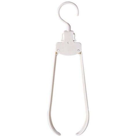 Cintres Pliables, Lot de 5, Blanc, Design Ergonomique Anti-Déformation, Gain de Place, Voyage, Pratique, Amovible, Antiglisse, Séchage Rapide, Plastique Résistant, Cintres Adulte (1/4)