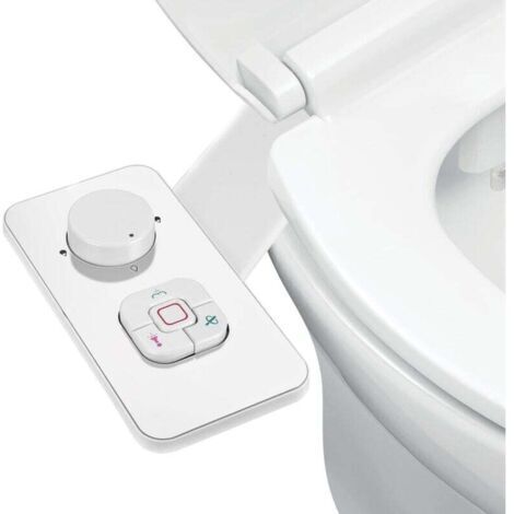 Toilettes bidet avec bidet intégré de style japonais, pression d'eau réglable, doubles buses autonettoyantes rétractables (1/4)