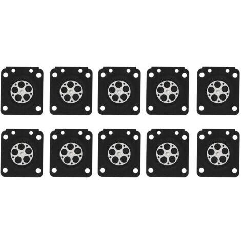 10 pièces de carburateur diaphragme Joint Reconstruction Kit de réparation tronçonneuse carburateur Membrane Joint Ensemble adapté pour ZAMA180、ZAMA C1U、STIHL MS210 230 250
