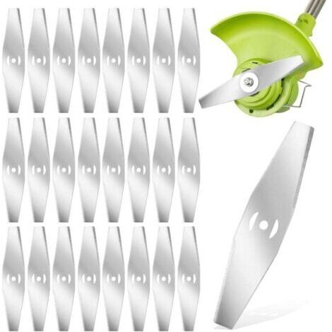 24 lames de rechange pour coupe-bordures, lames métalliques de rechange, accessoires pour tondeuse à gazon et débroussailleuse (1/4)