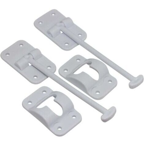 Lot de 2 : Support de porte en T pour porte de chargement de caravane/remorque (blanc) (1/3)