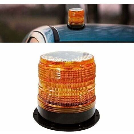 Voyant d'avertissement de gyrophare à LED clignotant stroboscopique voyant d'avertissement magnétique orange clignotant pour remorque de voiture caravane SUV 300A