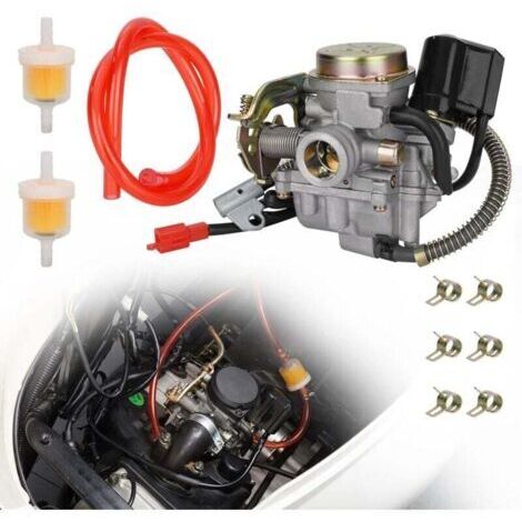 GY6 50cc carburateur PD18 Carbe avec ligne de drainage pour GY6 49cc 50cc 139QMB 4 r trams scooter cyclomoteur Taotao Lance Eagle Tank Urban VIP Champion Kymco Parts