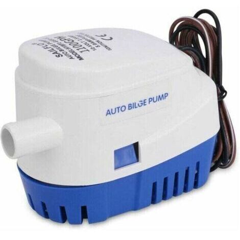 Pompe de cale submersible automatique tout-en-un de 750GPH, fonctionne avec une tension de 12V.
